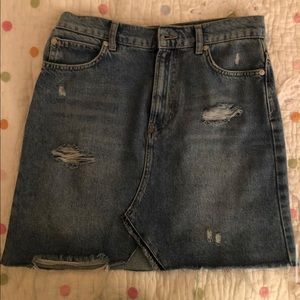 Free People denim skirt